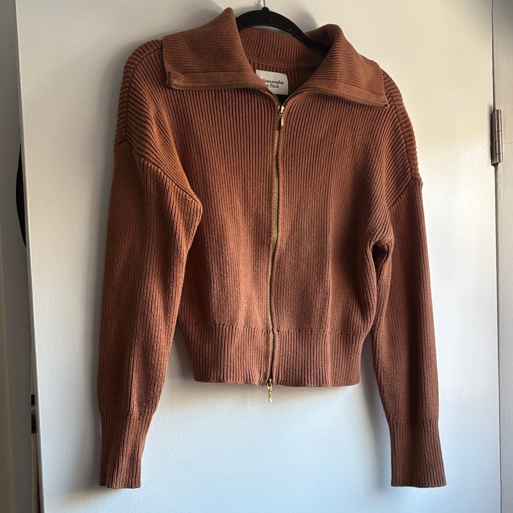 Abercrombie & Fitch Brown Cowl Neck Sweater